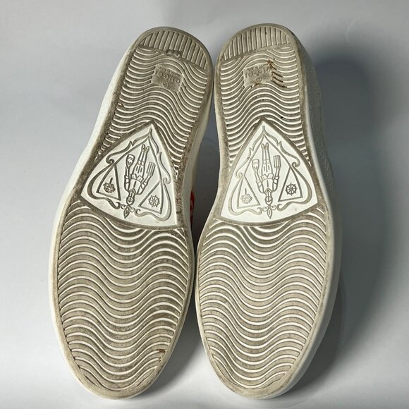 Authentic Gucci Ace White Leather Sneakers Red & Green Logo Band Mens Size 7.5 - Picture 9 of 9